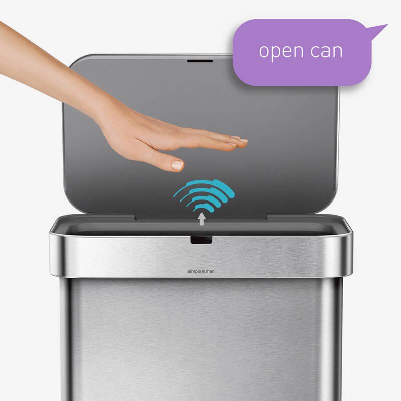Bezdotykový odpadkový koš Simplehuman Voice and Motion Sensor Can ST2031