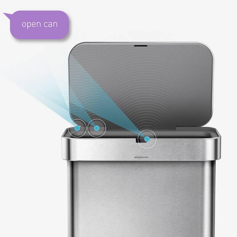 Bezdotykový odpadkový koš Simplehuman Voice and Motion Sensor Can ST2031