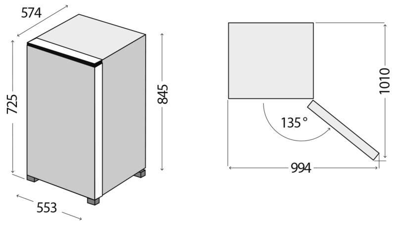 Chladnička Concept LT3560bc černá