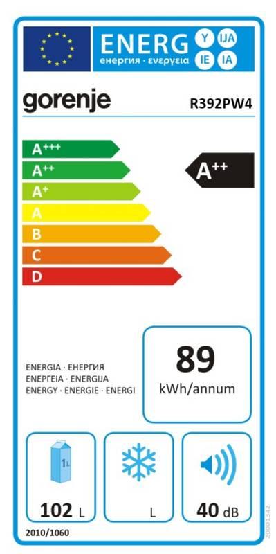 Chladnička Gorenje Primary R392PW4 bílá