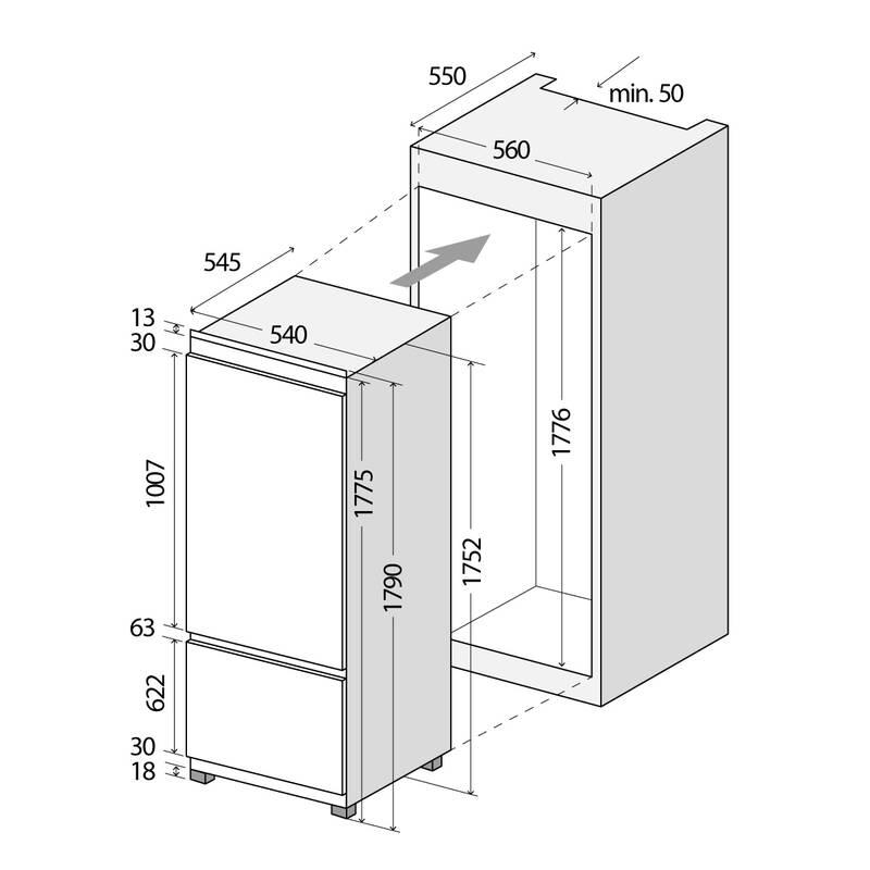 Chladnička s mrazničkou Concept LKV4460 bílé