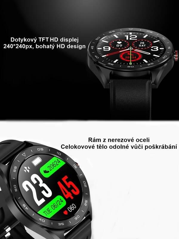 Chytré hodinky IMMAX OWN FACE černé