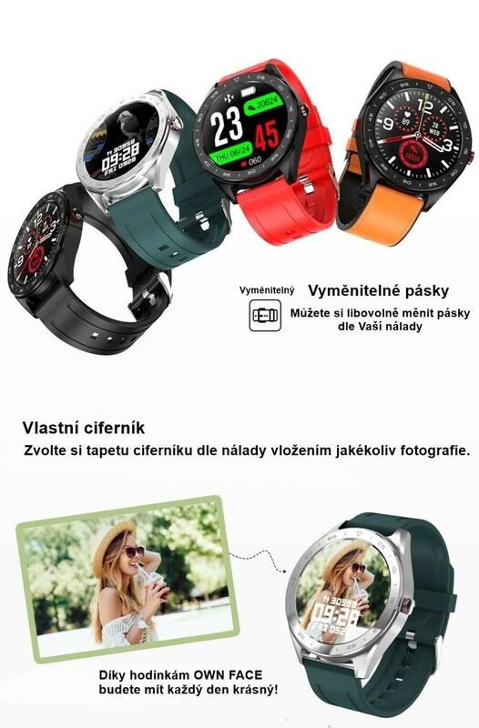 Chytré hodinky IMMAX OWN FACE černé