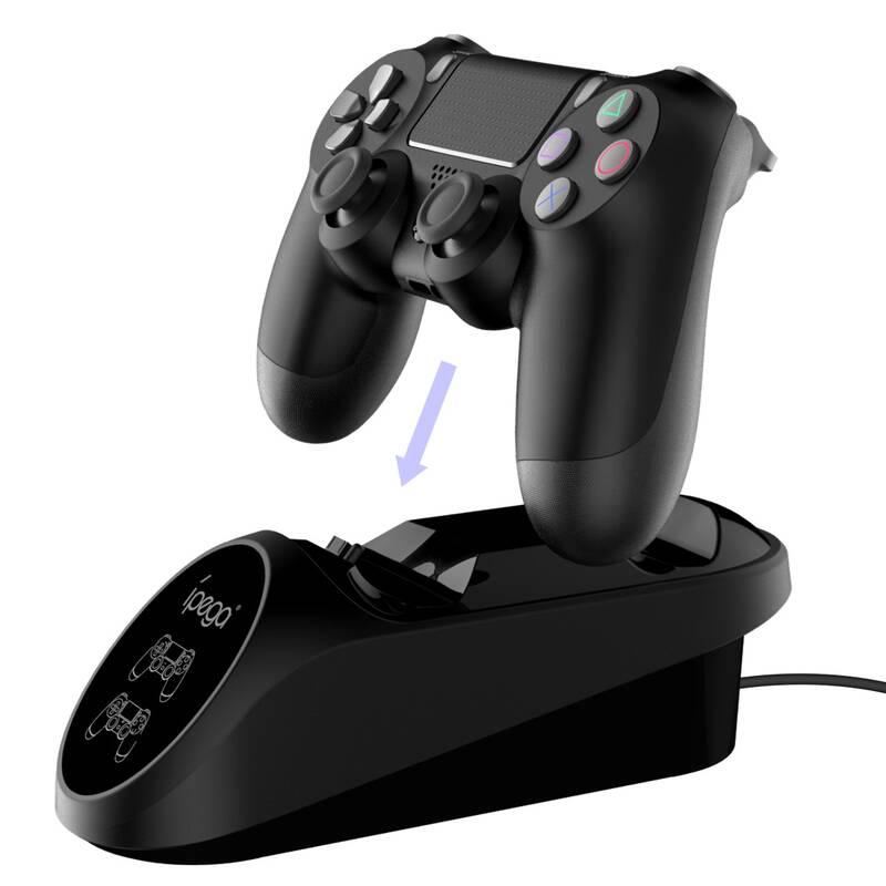 Dokovací stanice iPega 9180 Double Charger pro gamepady PS4 černá, Dokovací, stanice, iPega, 9180, Double, Charger, pro, gamepady, PS4, černá
