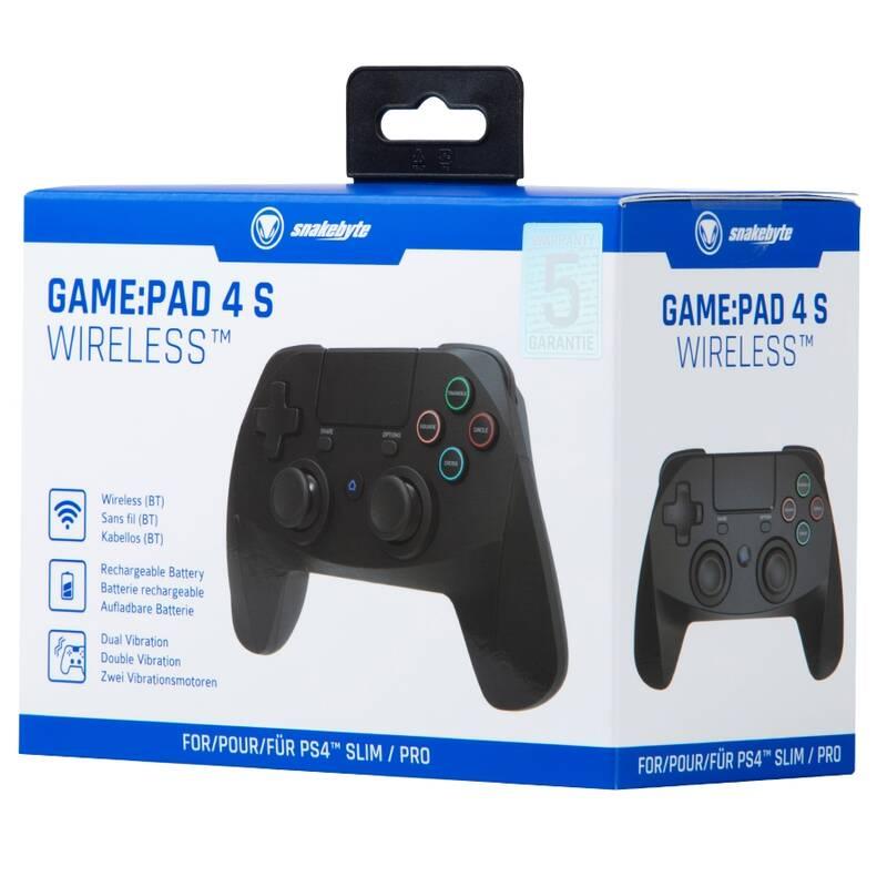 Gamepad SnakeByte Wireless pro PS4 černý, Gamepad, SnakeByte, Wireless, pro, PS4, černý