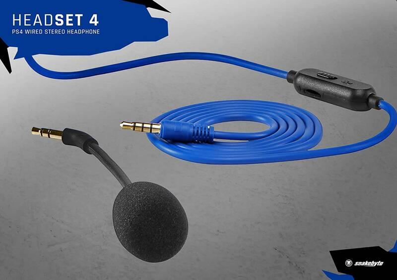 Headset SnakeByte HEAD:SET 4 černý modrý, Headset, SnakeByte, HEAD:SET, 4, černý, modrý