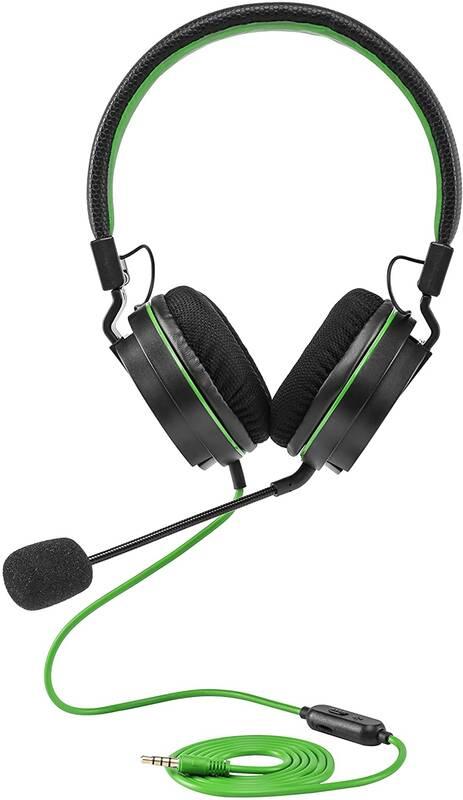 Headset SnakeByte HEAD:SET X černý zelený, Headset, SnakeByte, HEAD:SET, X, černý, zelený