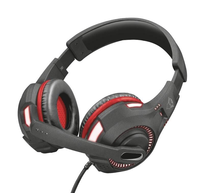 Headset Trust GXT 407 Ravu Illuminated černý