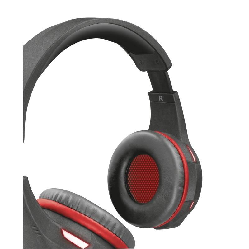 Headset Trust GXT 407 Ravu Illuminated černý