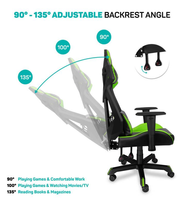 Herní židle Connect IT Alien Pro černá zelená