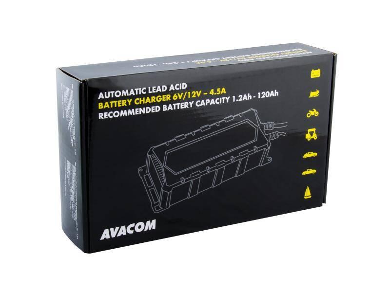 Nabíječka Avacom 6V 12V 4,5A pro olověné AGM GEL akumulátory, Nabíječka, Avacom, 6V, 12V, 4,5A, pro, olověné, AGM, GEL, akumulátory