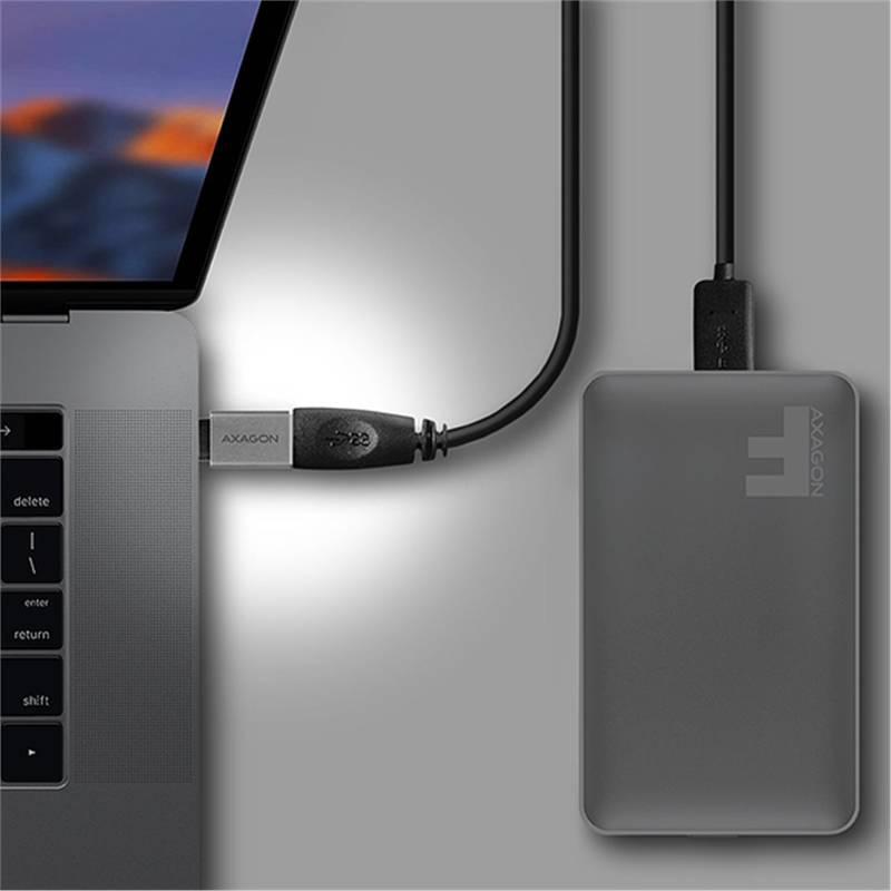 Redukce Axagon USB 3.1 USB-C stříbrná