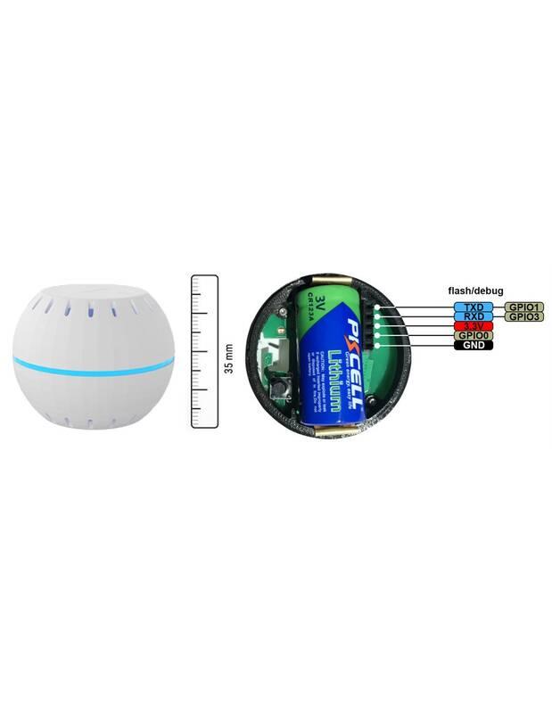 Senzor Shelly HT, bateriový snímač teploty a vlhkosti, WiFi, bílý