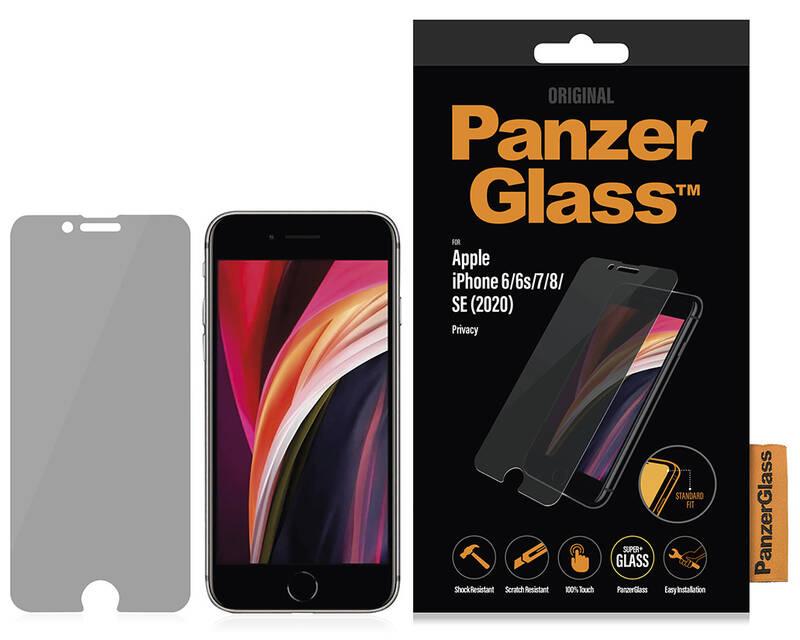 Tvrzené sklo PanzerGlass Privacy na Apple iPhone 6 6s 7 8 SE průhledné