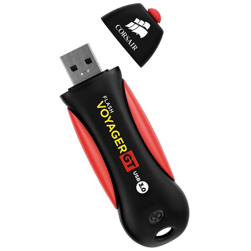 USB Flash Corsair Voyager GT 128GB černý červený, USB, Flash, Corsair, Voyager, GT, 128GB, černý, červený