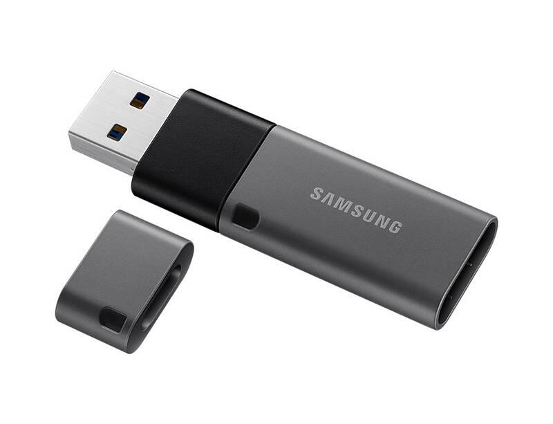USB Flash Samsung Duo Plus 256GB USB-C šedý