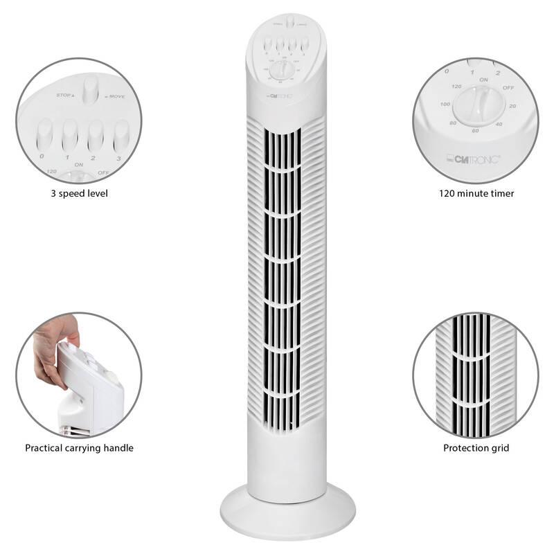 Ventilátor sloupový Clatronic T-VL 3546 BK černý