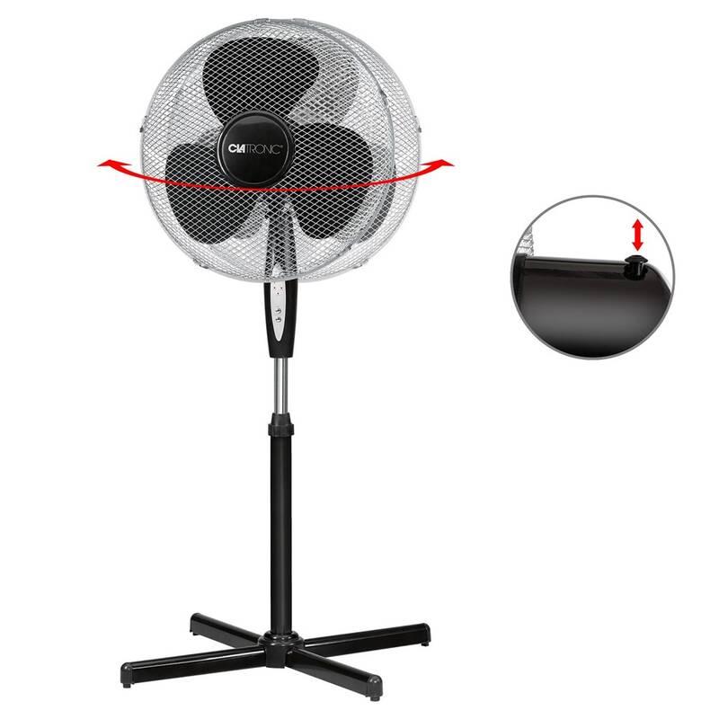 Ventilátor stojanový Clatronic VL 3741 černý