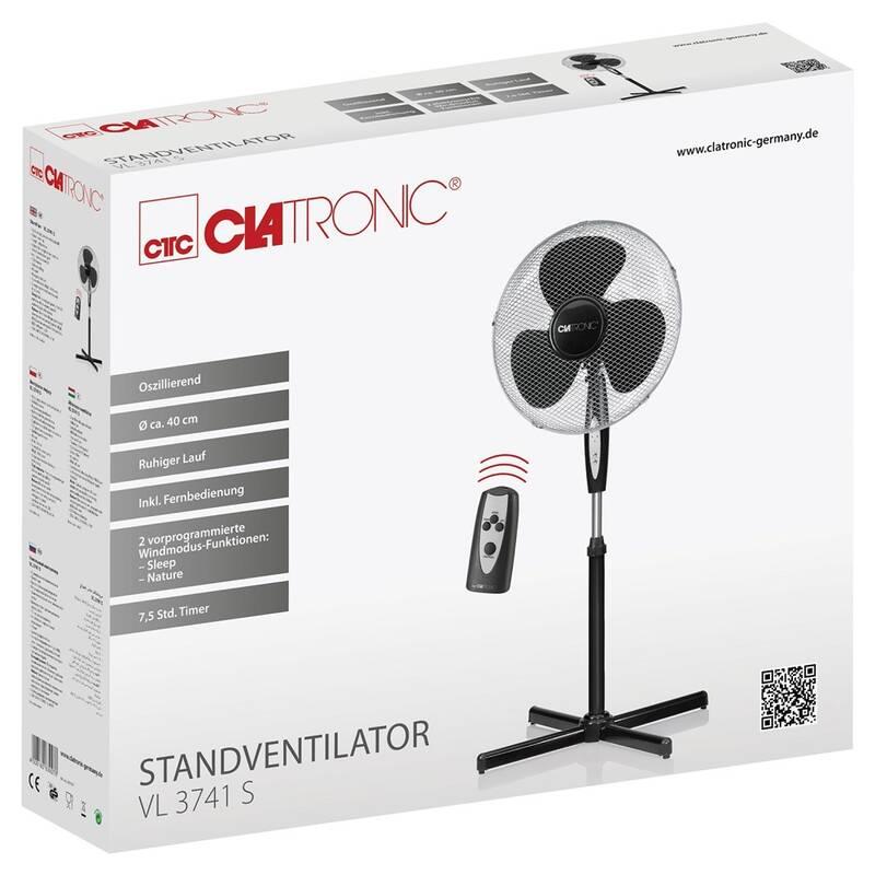 Ventilátor stojanový Clatronic VL 3741 černý