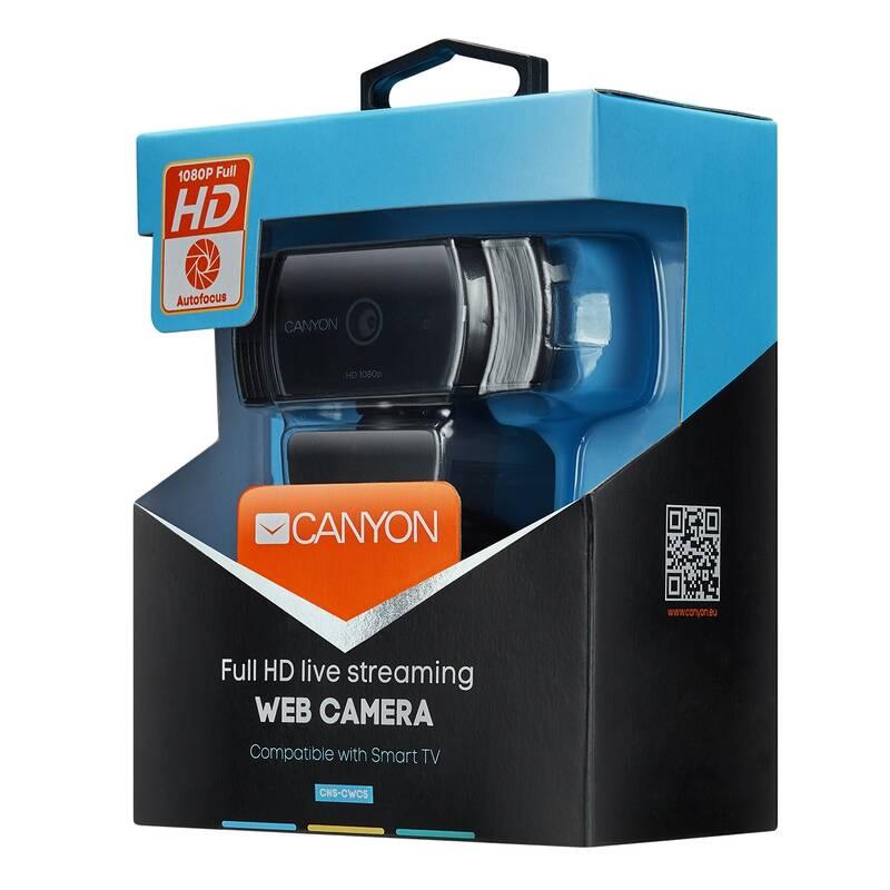 Webkamera Canyon CNS-CWC5 1080p černá, Webkamera, Canyon, CNS-CWC5, 1080p, černá