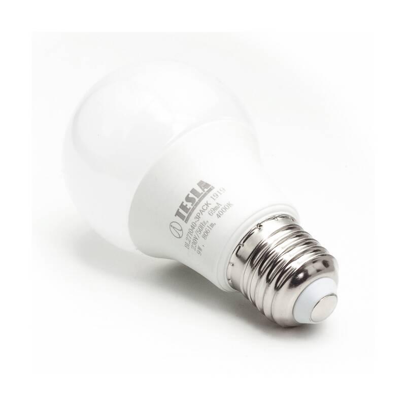 Žárovka LED Tesla klasik, E27, 9W, denní bílá, 3ks
