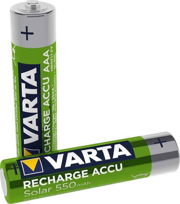 Baterie nabíjecí Varta Solar, HR03, AAA, 550mAh, Ni-MH, blistr 2ks