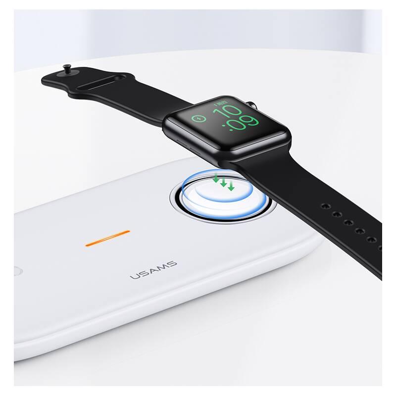 Bezdrátová nabíječka USAMS CD119 pro telefony Apple Watch bílá