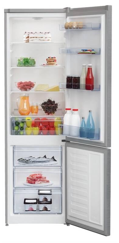 Chladnička s mrazničkou Beko CSA270K30XPN titanium