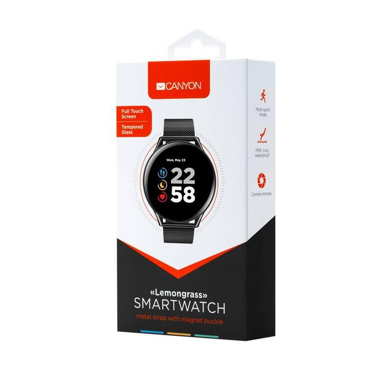 Chytré hodinky Canyon Lemongrass černý