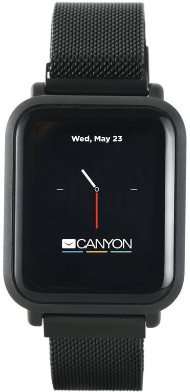 Chytré hodinky Canyon Sanchal černý, Chytré, hodinky, Canyon, Sanchal, černý