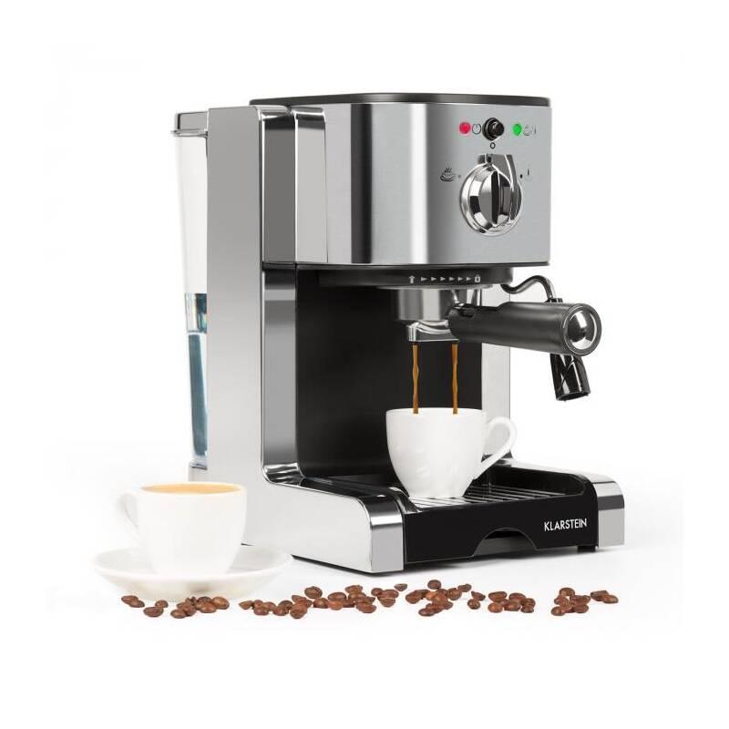 Espresso Klarstein Passionata 15 stříbrné