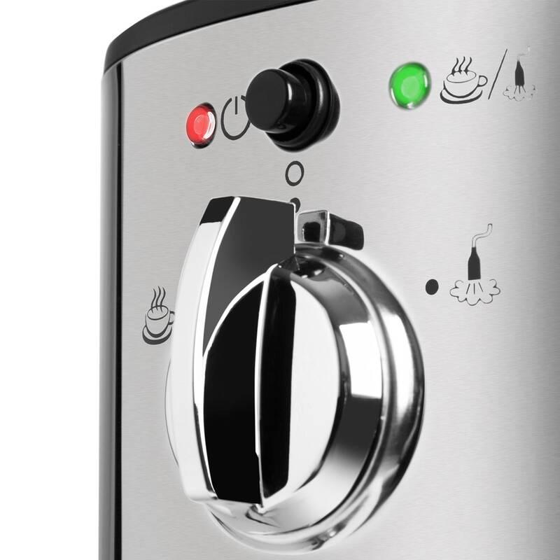 Espresso Klarstein Passionata 15 stříbrné