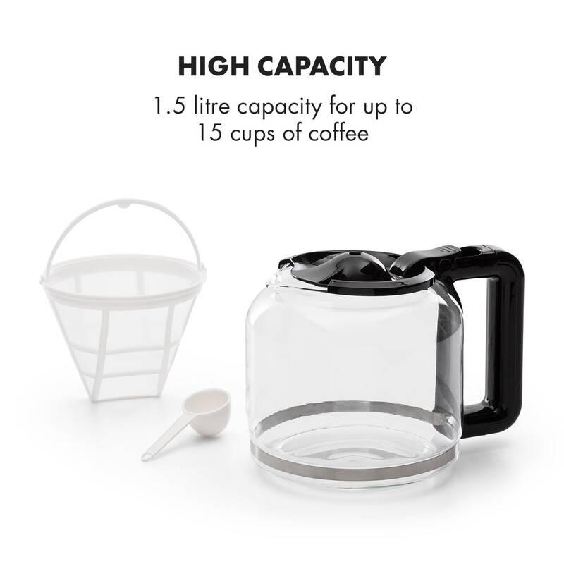 Kávovar Klarstein Arabica černý stříbrný