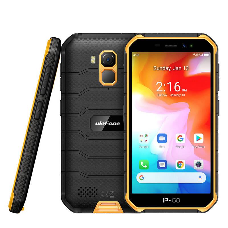 Mobilní telefon UleFone Armor X7 černý oranžový, Mobilní, telefon, UleFone, Armor, X7, černý, oranžový