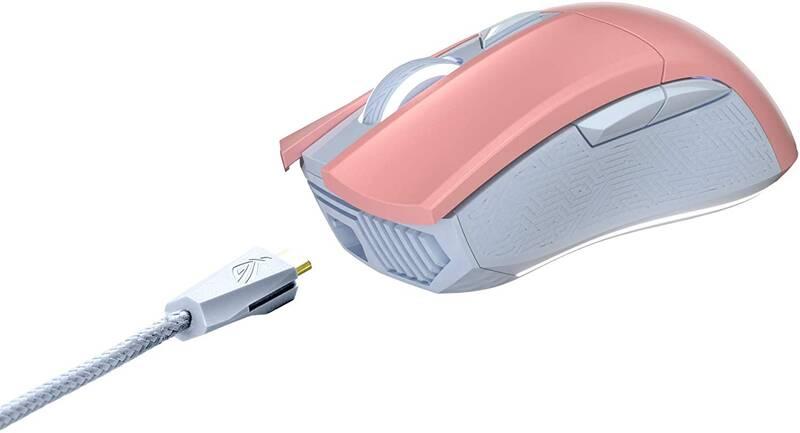 Myš Asus ROG Gladius II Origin růžová
