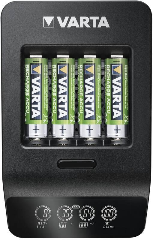 Nabíječka Varta LCD Smart Charger 4x AA 2100mAh, Nabíječka, Varta, LCD, Smart, Charger, 4x, AA, 2100mAh