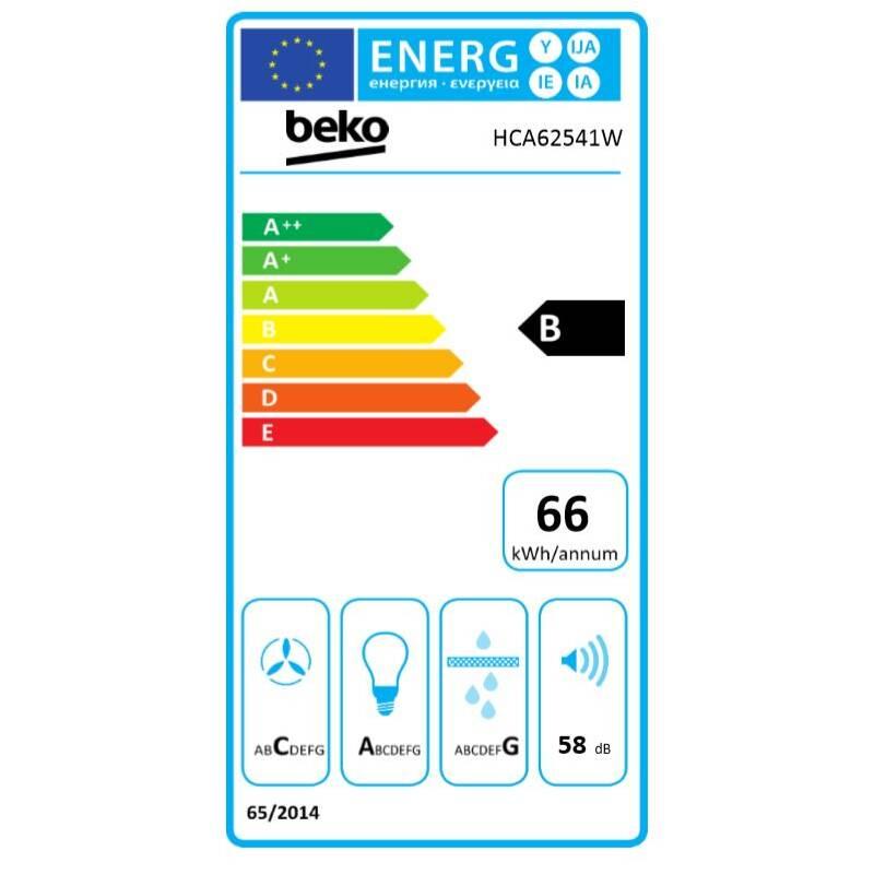 Odsavač par Beko HCA62541W bílý