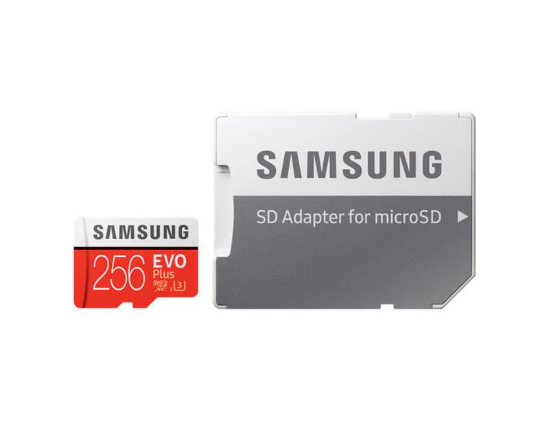 Paměťová karta Samsung Micro SDXC EVO 256GB Class 10 UHS-3 SD adaptér, Paměťová, karta, Samsung, Micro, SDXC, EVO, 256GB, Class, 10, UHS-3, SD, adaptér