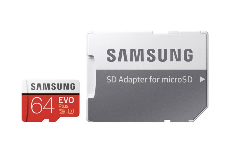 Paměťová karta Samsung Micro SDXC EVO 64GB Class 10 UHS-3 SD adaptér, Paměťová, karta, Samsung, Micro, SDXC, EVO, 64GB, Class, 10, UHS-3, SD, adaptér