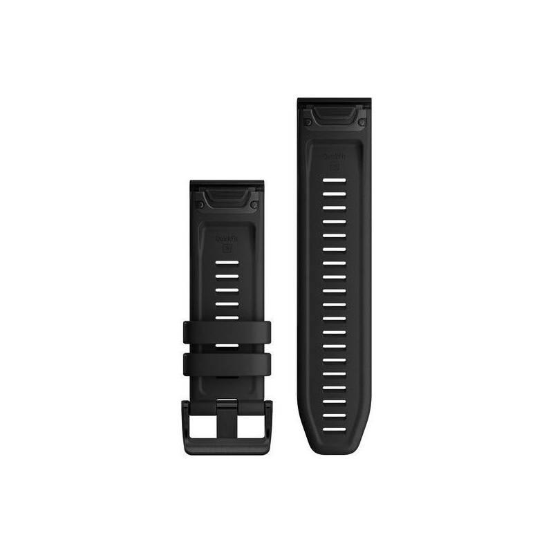 Řemínek Garmin QuickFit 26mm pro Fenix5X 6X, silikonový, černý, černá přezka