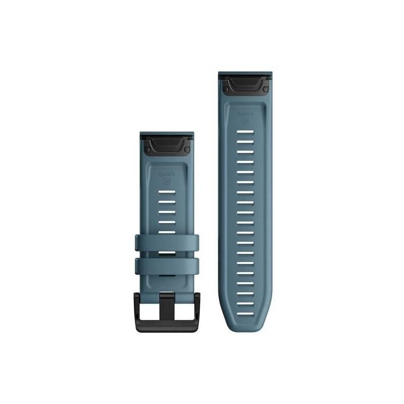Řemínek Garmin QuickFit 26mm pro Fenix5X 6X, silikonový, modrý, černá přezka