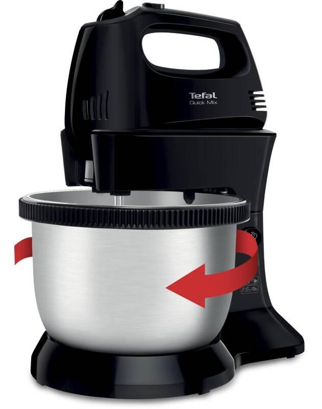 Ruční šlehač s mísou Tefal QUICKMIX HT312838 černý