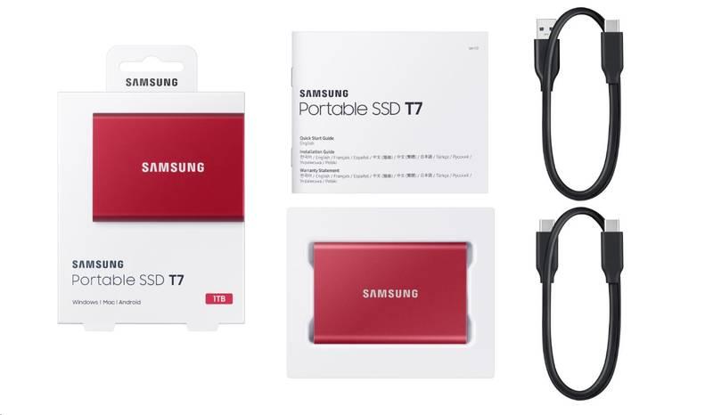 SSD externí Samsung T7 1TB červený