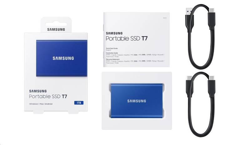 SSD externí Samsung T7 1TB modrý