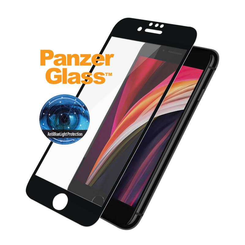 Tvrzené sklo PanzerGlass Edge-to-Edge Anti-blue light na Apple iPhone 6 6s 7 8 SE 2020 černé