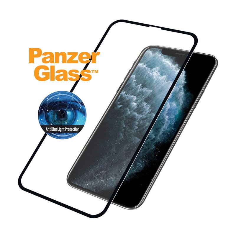 Tvrzené sklo PanzerGlass Edge-to-Edge Anti-blue light na Apple iPhone X Xs 11 Pro černé
