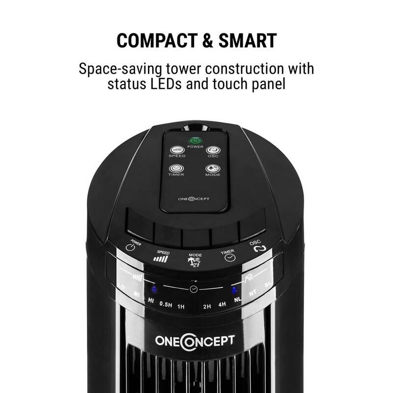 Ventilátor Klarstein OneConcept Blitzeis černý