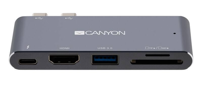 Dokovací stanice Canyon Thunderbolt 3 USB, HDMI 4K, SD TF čtečka