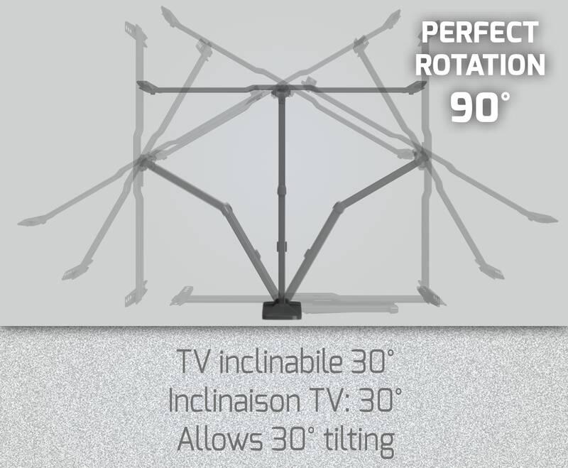 Držák TV Meliconi SlimStyle Plus 600 SDR polohovatelný pro úhlopříčky 50" až 82", nosnost 25 kg