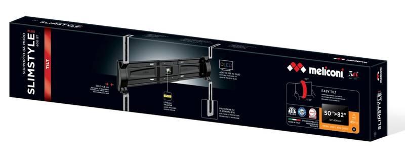 Držák TV Meliconi SlimStyle Plus 600ST výklopný pro úhlopříčky 50" až 82", nosnost 45 kg